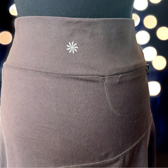 Athleta Women’s Fit Flare Everyday Skirt Brown Illusion Slit Zip Pocket XXS - Picture 5 of 11
